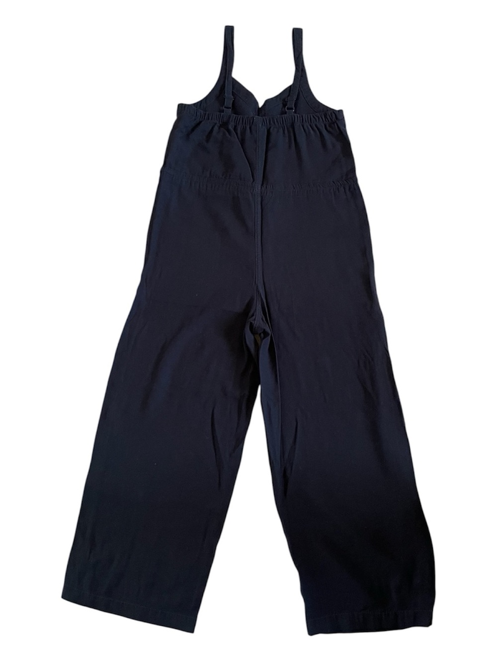 Black Wide-Leg Jumpsuit with Tie Waist - Picture 2 of 6